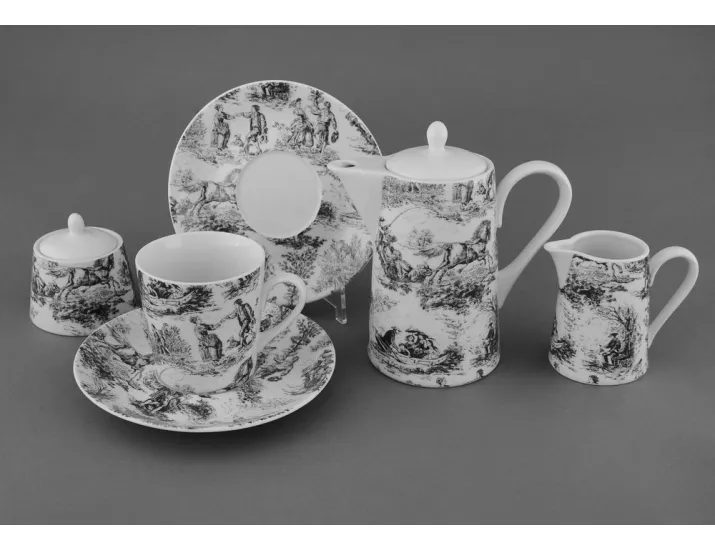 Сервиз чайный Rudolf Kampf Пастораль 15 предметов 6 персон, черный 53160725-1155k