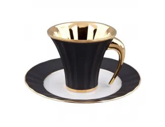 Чайная пара Rudolf Kampf Древний Египет 0,20л , черный с золотом 61120415-2112