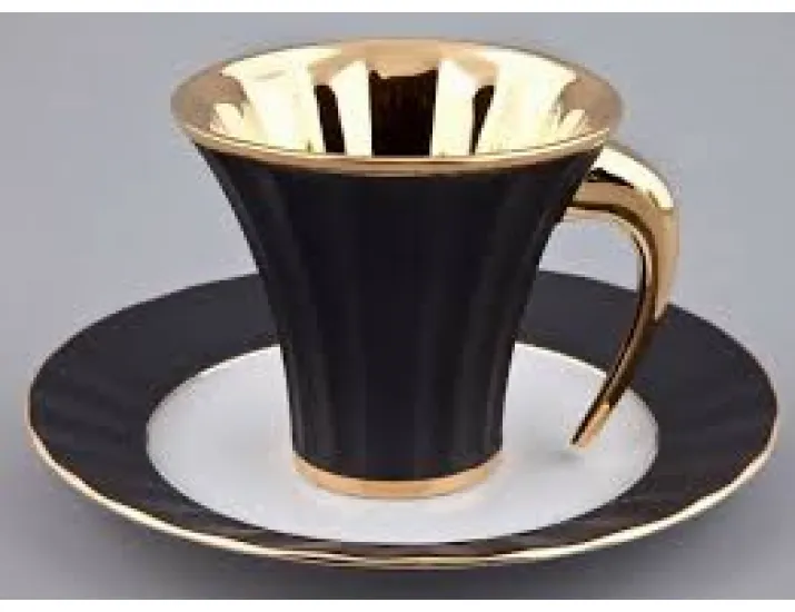 Чайная пара Rudolf Kampf Древний Египет 0,20л, черный с золотом 61120415-2112k