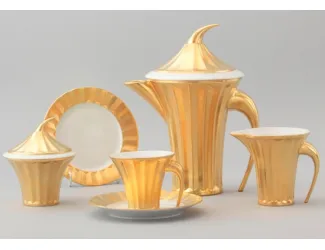 Сервиз чайный Rudolf Kampf Древний Египет 15 предметов 6 персон золотой 61160725-2012k