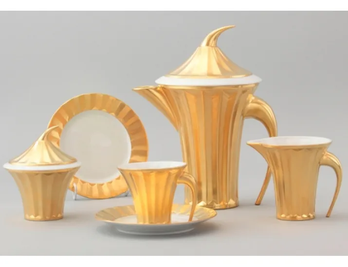 Сервиз чайный Rudolf Kampf Древний Египет 15 предметов 6 персон золотой 61160725-2012k