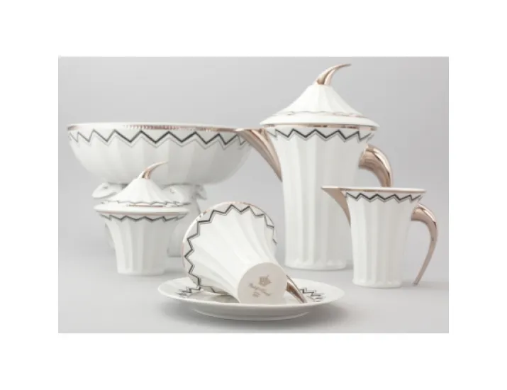 Сервиз чайный Rudolf Kampf Древний Египет 15 предметов 6 персон белый 61160725-2017