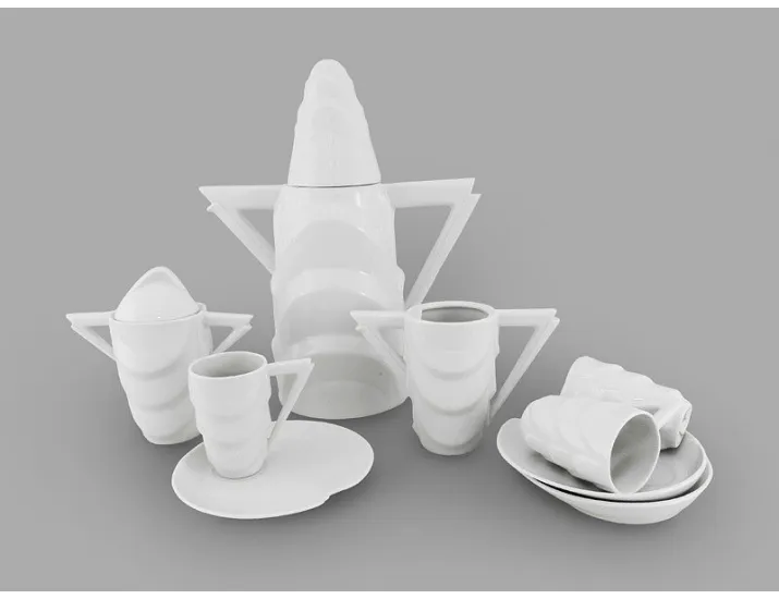 Кофейный сервиз мокко Rudolf Kampf Манхэттен 15 предметов 6 персон 64160713-0000k