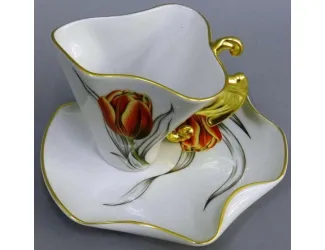 Чайная пара Rudolf Kampf Дали 0,15л тюльпан 46120425-240Mk